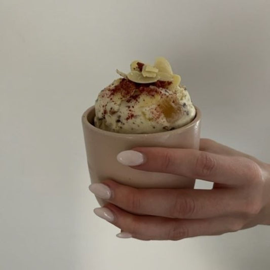 Cassata ice-cream in a cup