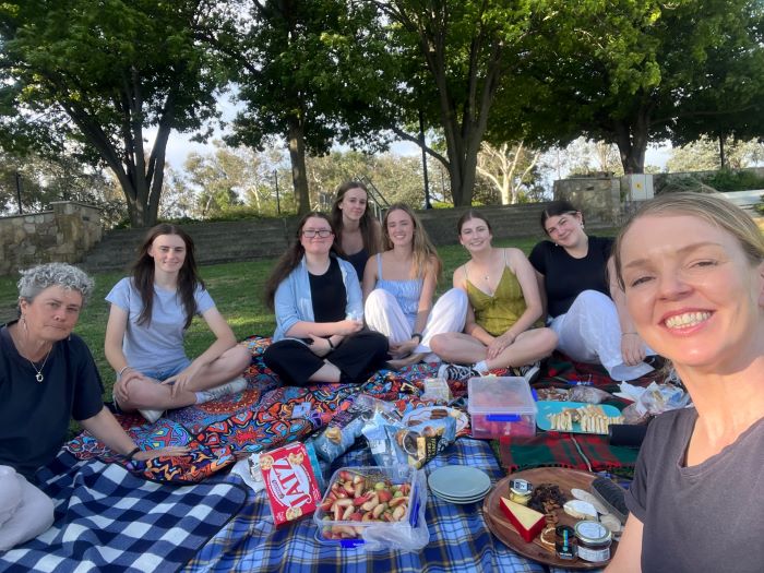 The Sweet Pea & Poppy team having a picnic in Canberra