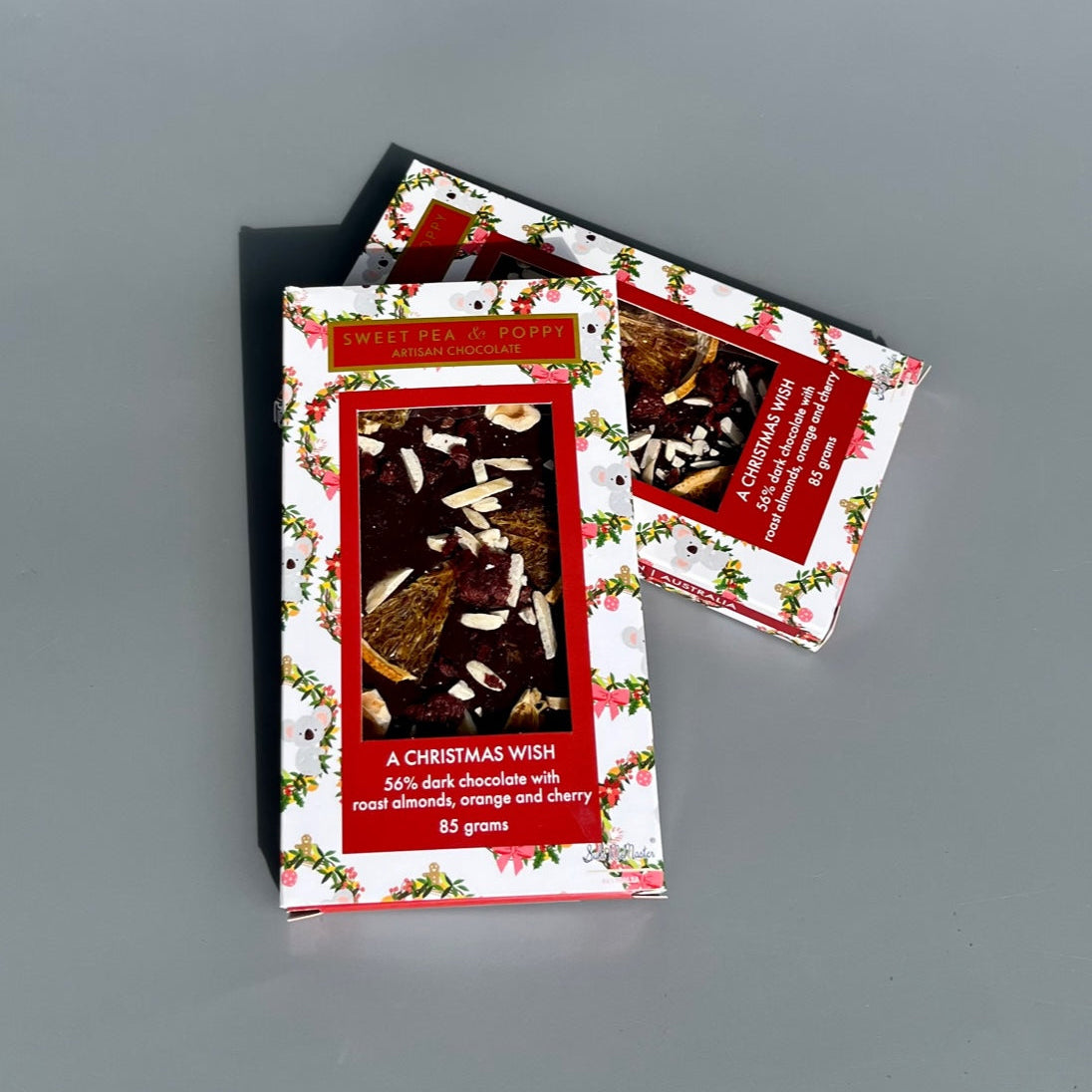 Two Sweet Pea & Poppy A Christmas Wish Artisan Chocolate bars