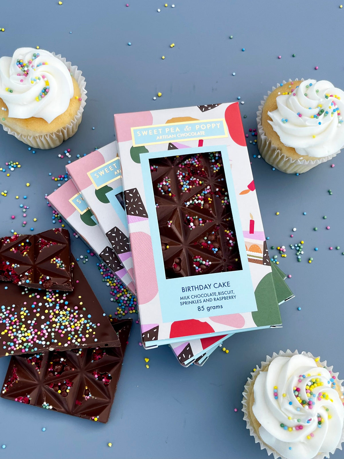 Birthday Cake Artisan Chocolate Bar