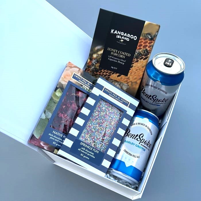 Beer and treats gift hamper