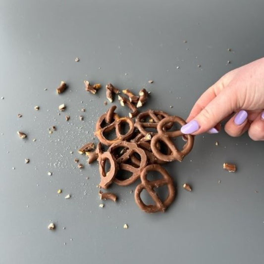 Chocolate coated pretzels