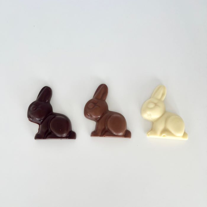 Unpackaged chocolate Easter bunny 