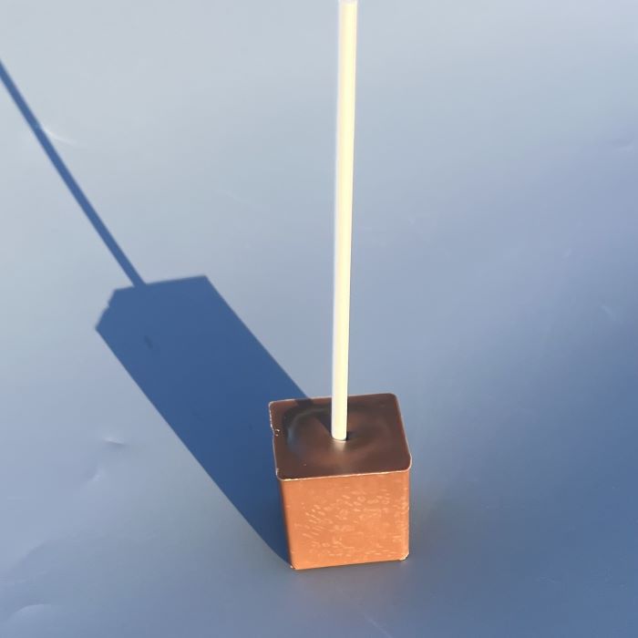 A milk hot chocolate stirrer