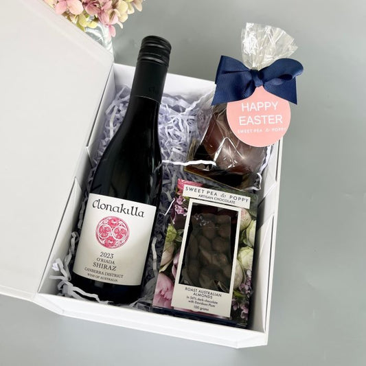 Petite Red Wine and Dark Chocolate Easter Gift Hamper